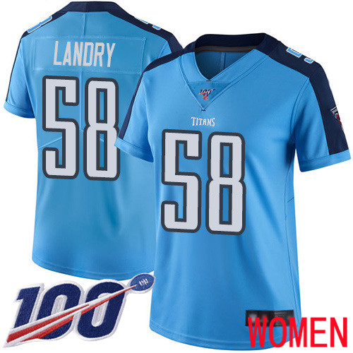 Tennessee Titans Limited Light Blue Women Harold Landry Jersey NFL Football 58 100th Season Rush Vapor Untouchable